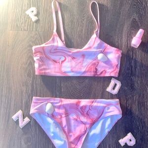 Pink Marble swim suite